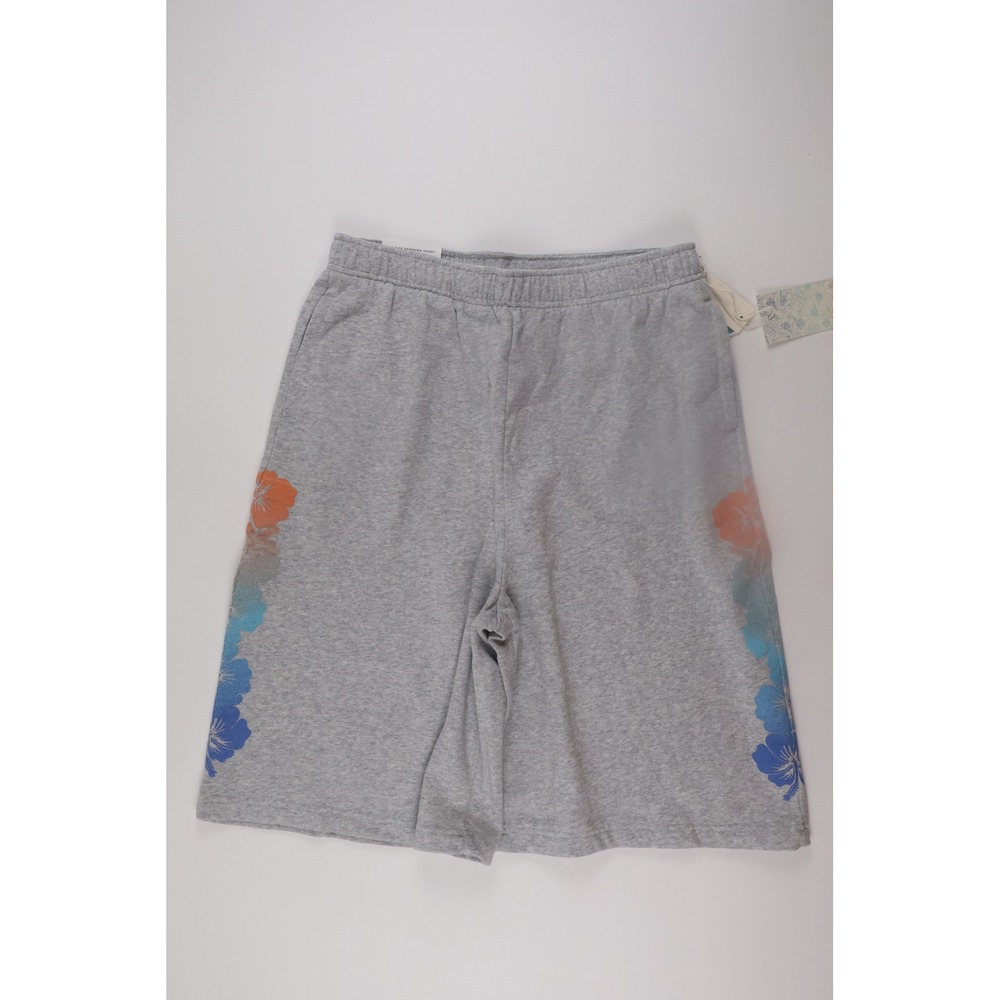 Aeropostale Bermuda Shorts NEW  Soft Small Grey Hibiscus Floral Casual Lounge